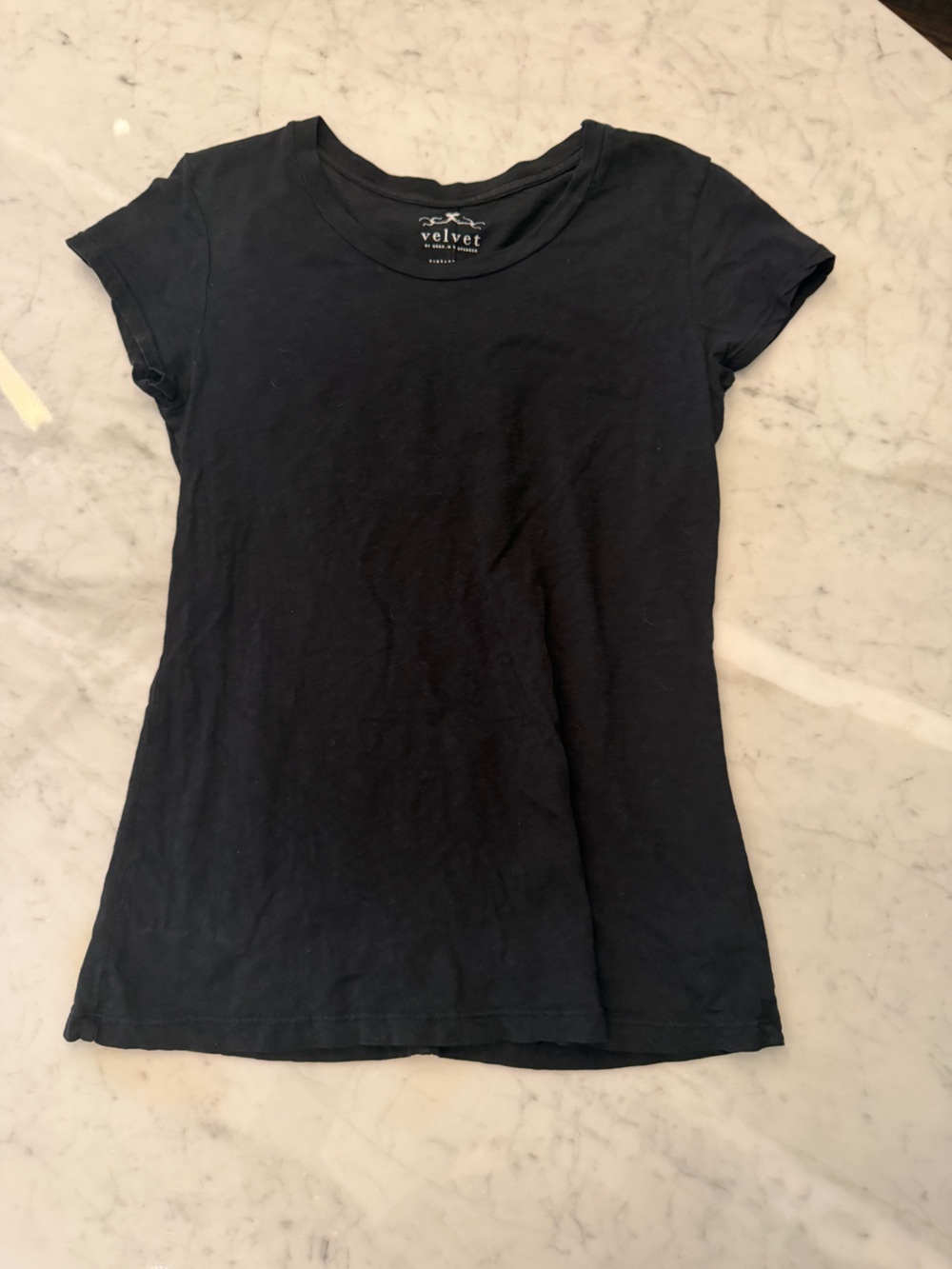 Velvet Women's Black Short Sleeve Crew Tee
